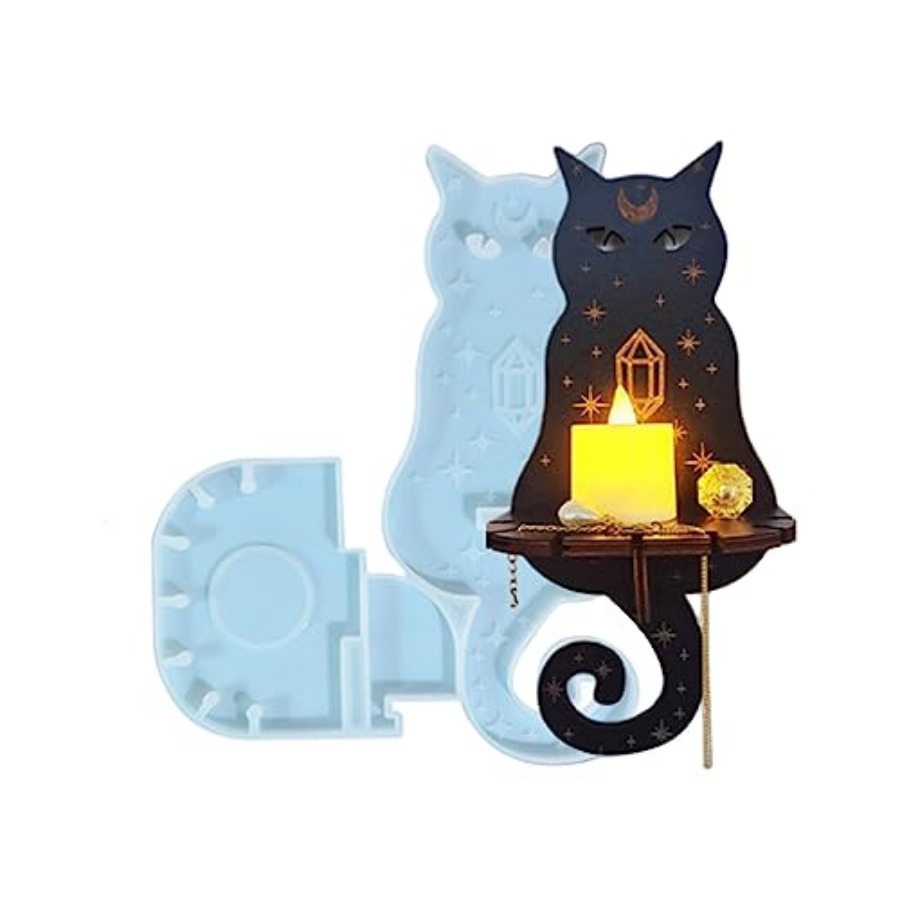 Resin Art Decor - แม่พิมพ์เรซินซิลิโคน, แม่พิมพ์ซิลิโคนสำหรับทำเชิงเทียนติดผนัง, แม่พิมพ์อีพ็อกซี่สำหรับงานศิลปะเรซิน DIY ของขวัญ, ของตกแต่งบ้าน