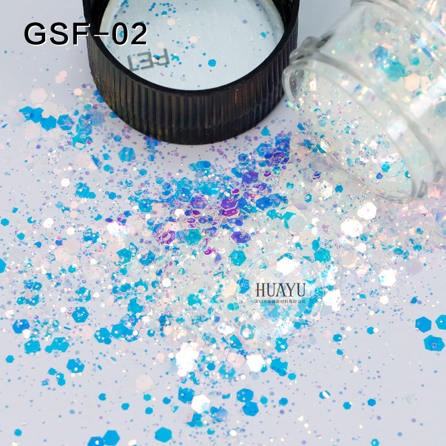 Mica Flake Resin - กลิตเตอร์โฮโลแกรมแบบผสม – เกล็ดเลื่อมสีรุ้งแบบเมอร์เมด, เกล็ดรูปหกเหลี่ยมขนาดใหญ่สำหรับตกแต่งเล็บ, อุปกรณ์สำหรับอีพ็อกซี่เรซิ่นและสไลม์