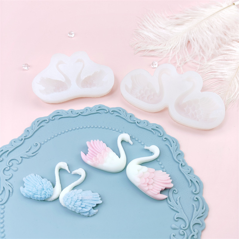 Silicone Mold Ocean - Swan คู่แม่พิมพ์ซิลิโคนผสม,Handmade ช็อกโกแลต Fondant แม่พิมพ์เค้ก,หยดกาวดินเครื่องมือ,อุปกรณ์เบเกอรี่