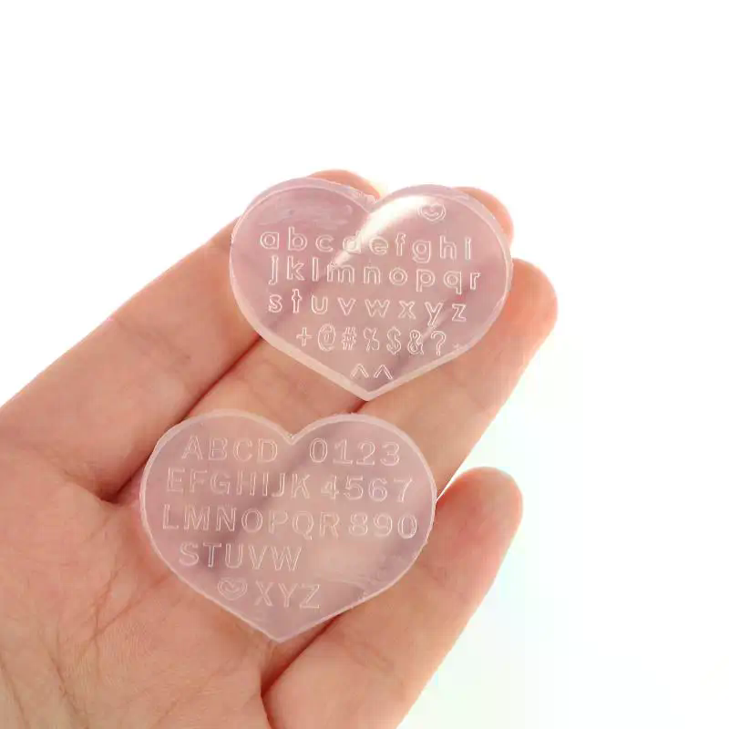 Resin Art Earrings Design - แม่พิมพ์ซิลิโคนลายตัวอักษรภาษาอังกฤษ 1 ชิ้น สำหรับตกแต่งงานศิลปะ ทำต่างหู สร้อยคอ