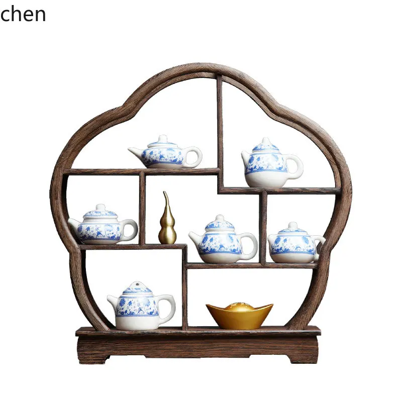 Resin Art Decor - 7.15-c13 ร้านน้ำชาเรโทรเซน กาน้ำชาสีน้ำเงินขาว ของตกแต่งบ้าน ห้องนั่งเล่น ของประดับศิลปะ