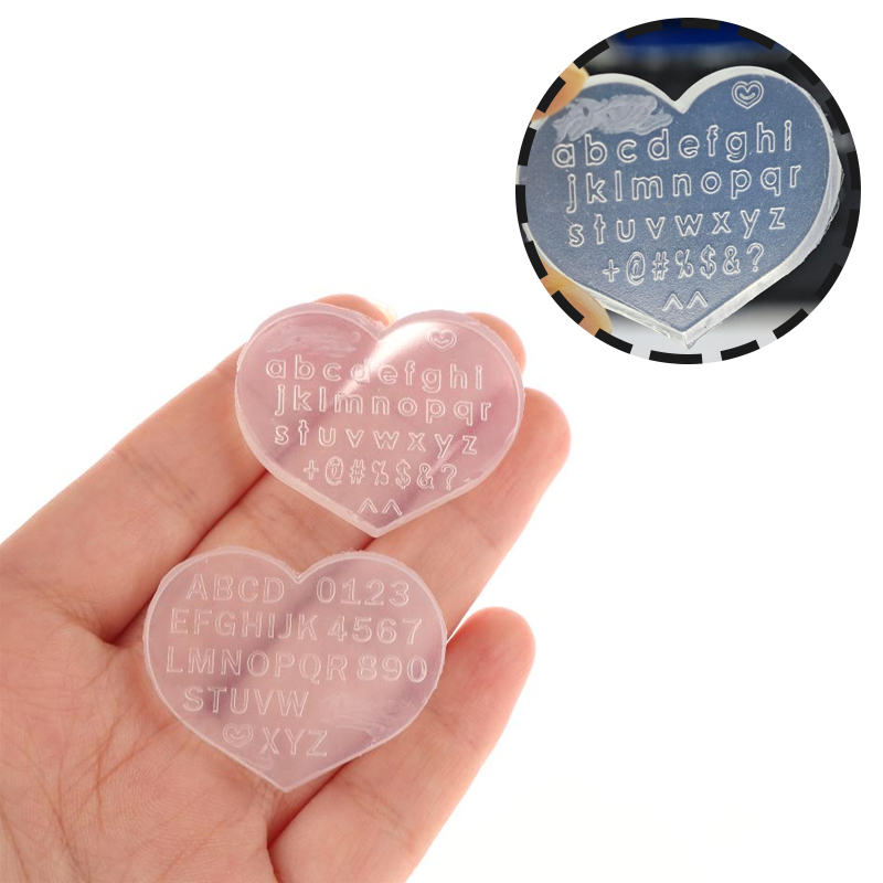 Resin Art Earrings Design - 1/3PCS เรซิ่นตกแต่งศิลปะ Universal ตัวอักษรภาษาอังกฤษออกแบบเล็บซิลิโคนแม่พิมพ์ต่างหูสร้อยคอ 3D UV
