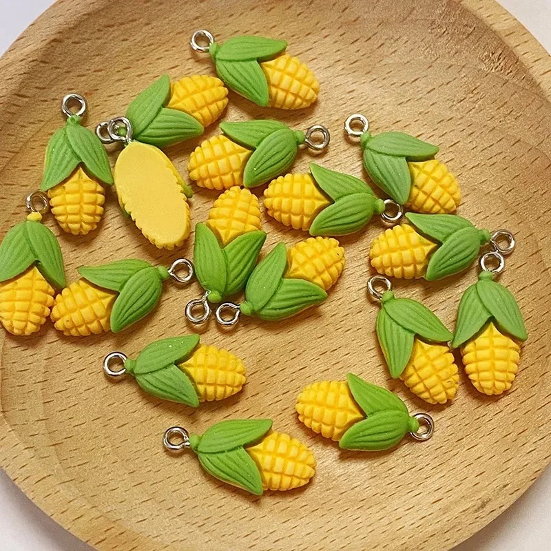 ชาร์มเรซิ่นรูปข้าวโพดและผักขนา - Resin Art Handmade บทวิจารณ์และราคา