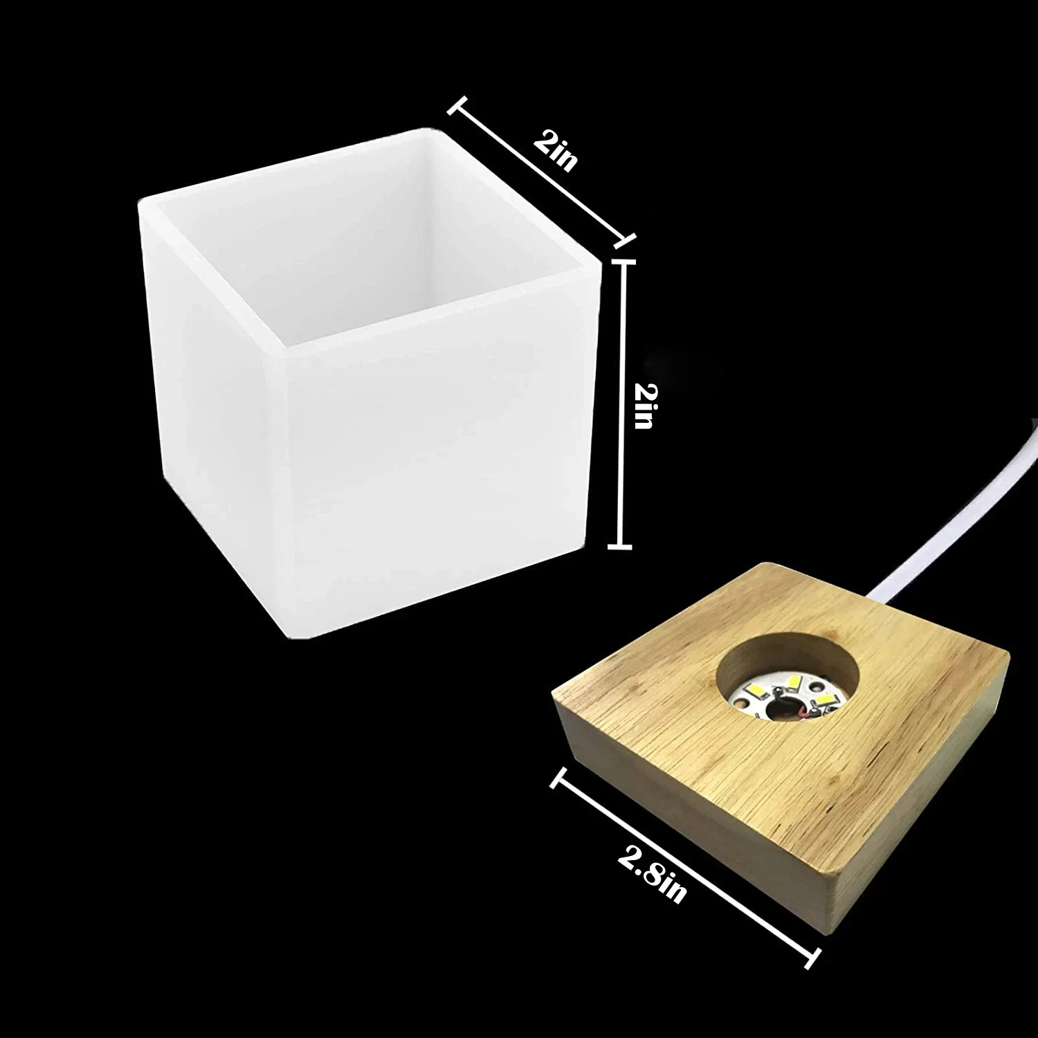 แม่พิมพ์เรซินแสงสี่เหลี่ยม, แม - Resin Art Lamp บทวิจารณ์และราคา