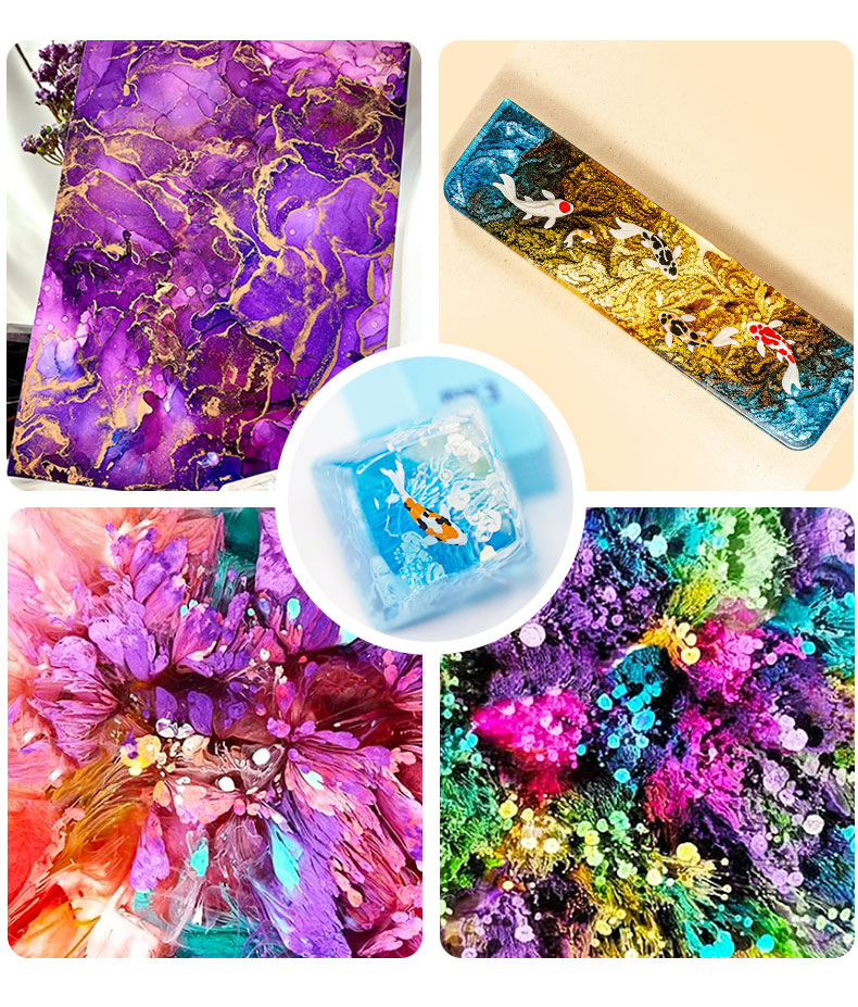 10ml หมึกแอลกอฮอล์ Art อีพ็อกซ - Resin Pigment Alcohol Ink บทวิจารณ์และราคา