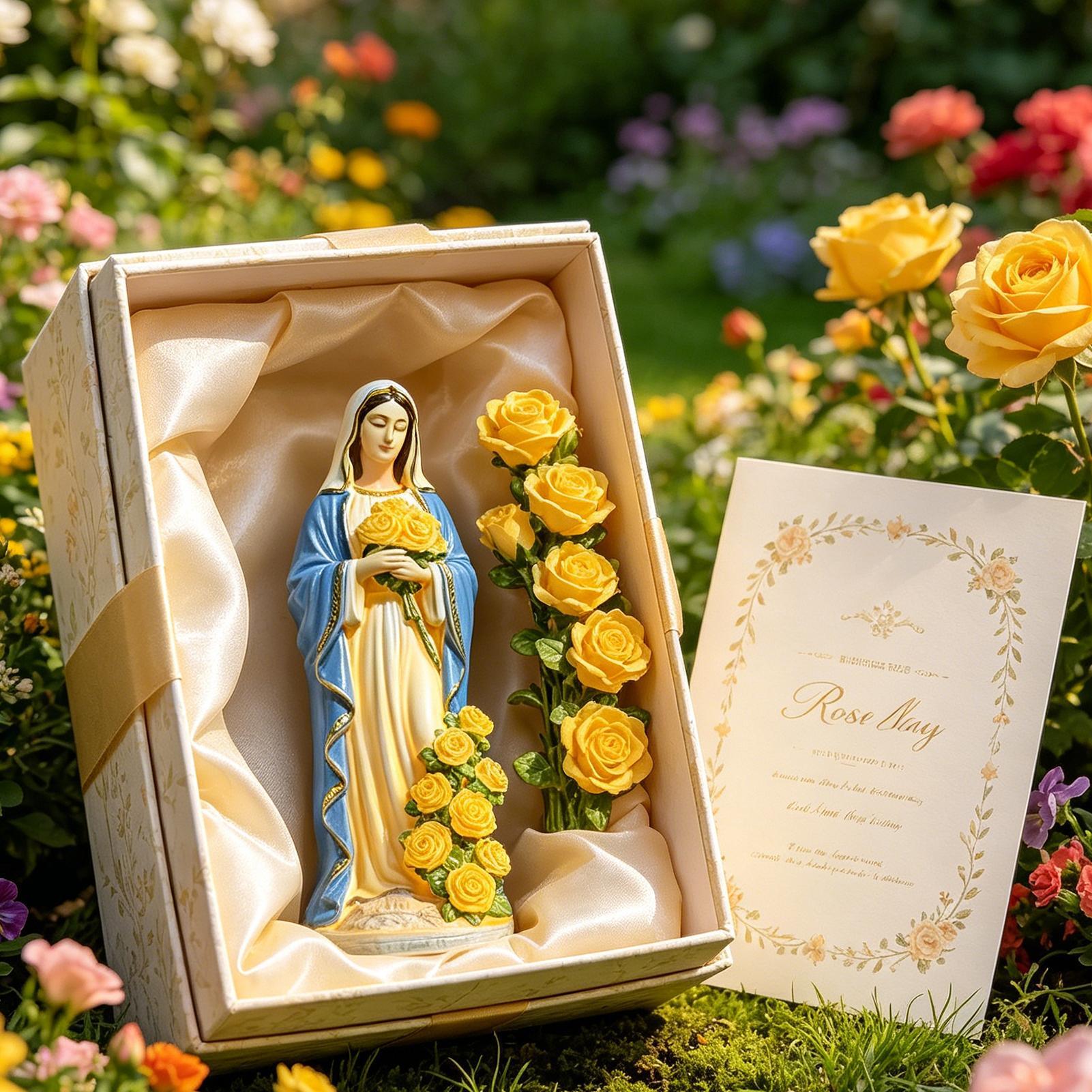 รูปปั้นพระแม่มารีพลังงานแสงอาท - Resin Art Lamp บทวิจารณ์และราคา