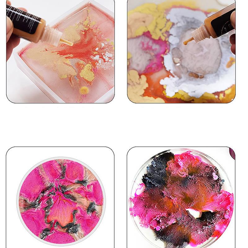 1 ชุด Art หมึกแอลกอฮอล์อีพ็อกซ - Resin Pigment Alcohol Ink บทวิจารณ์และราคา