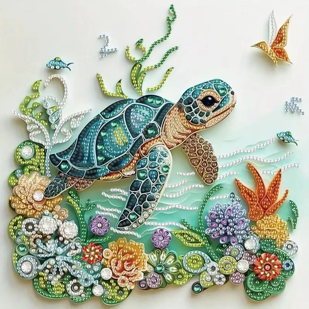 ชุดภาพวาดเพชรรูปเต่าทะเลสำหรับ - Resin Art Of Flowers บทวิจารณ์และราคา