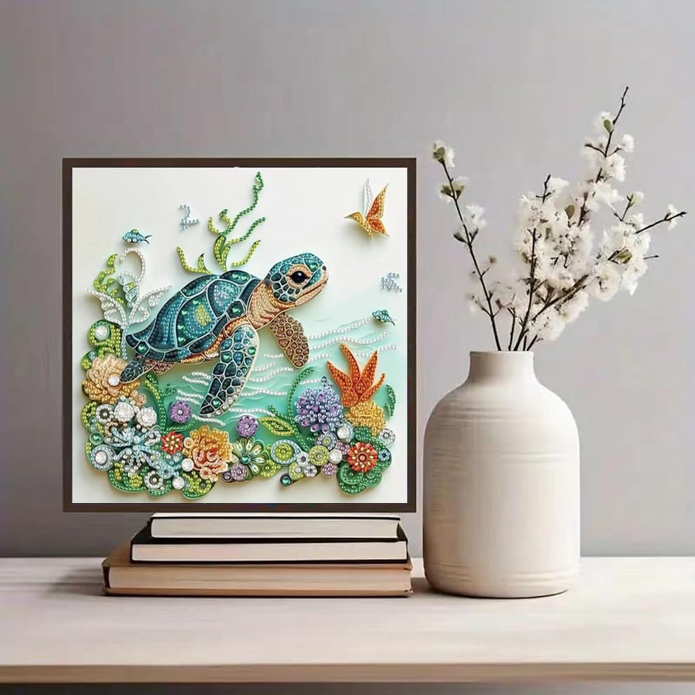 ชุดภาพวาดเพชรรูปเต่าทะเลสำหรับ - Resin Art Of Flowers บทวิจารณ์และราคา