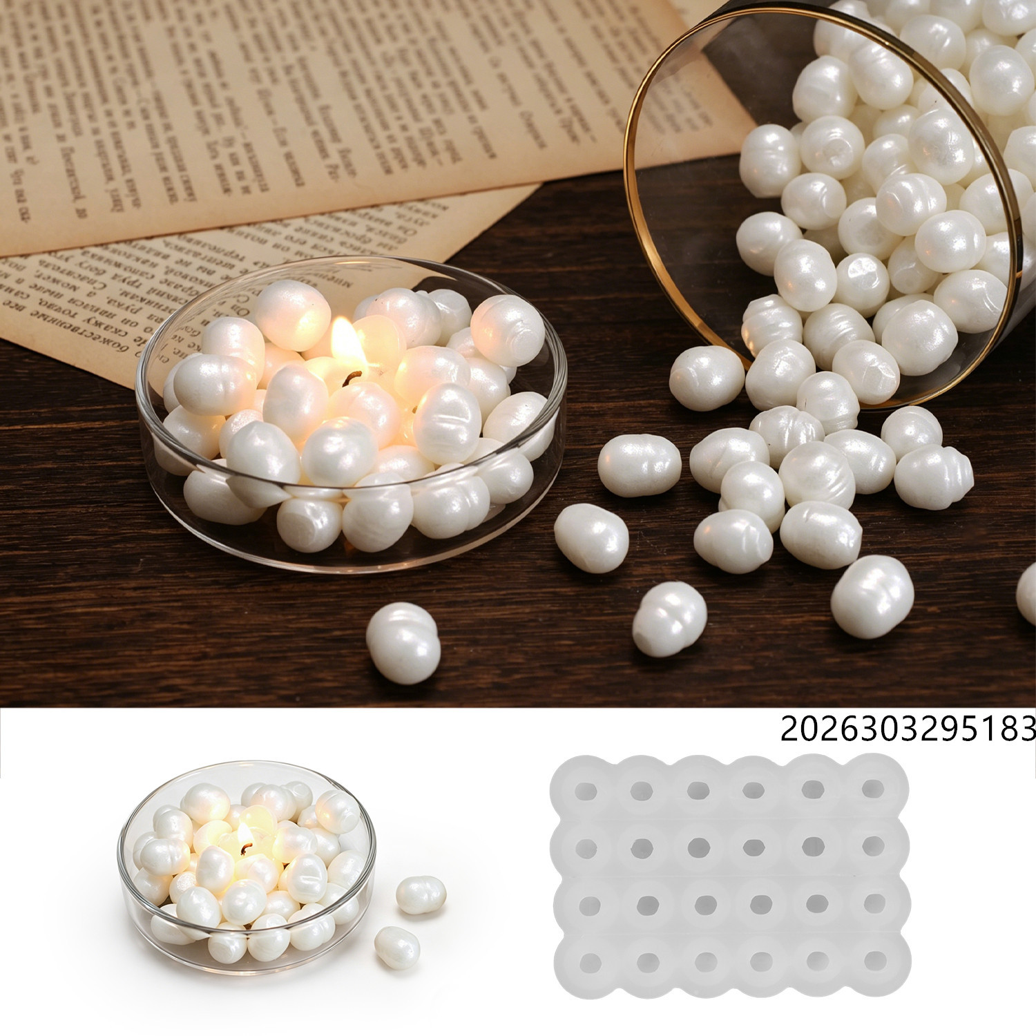แม่พิมพ์เทียนหอมรูปไข่มุกทะเล, - Silicone Mold Ocean บทวิจารณ์และราคา
