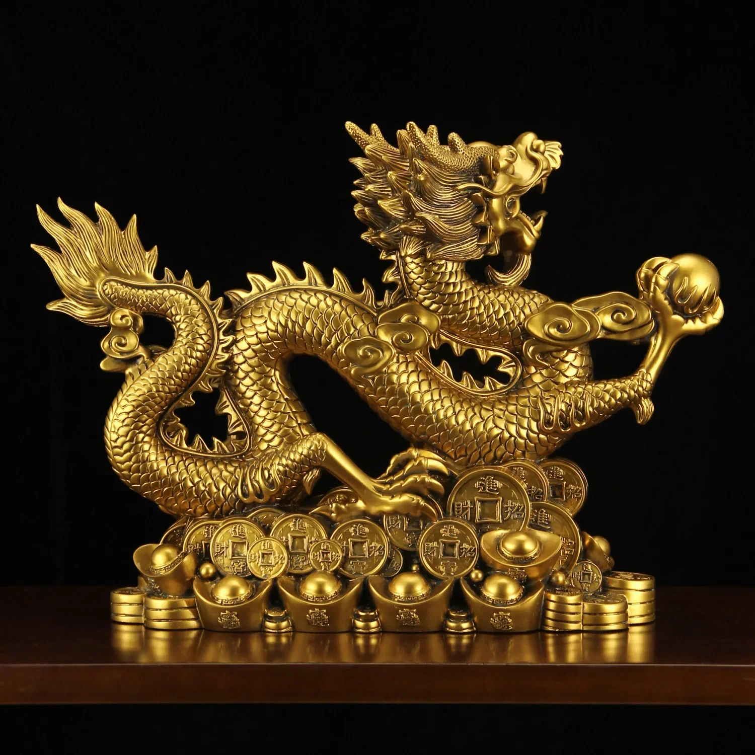 Fengshui ห้าเล็บมังกรทองแดงเคร - Resin Art Furniture บทวิจารณ์และราคา