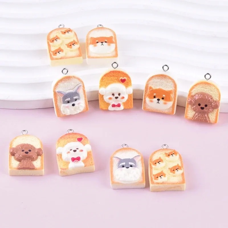 จี้เรซิ่นรูปสุนัขขนมปังปิ้งน่า - Resin Art Decor บทวิจารณ์และราคา