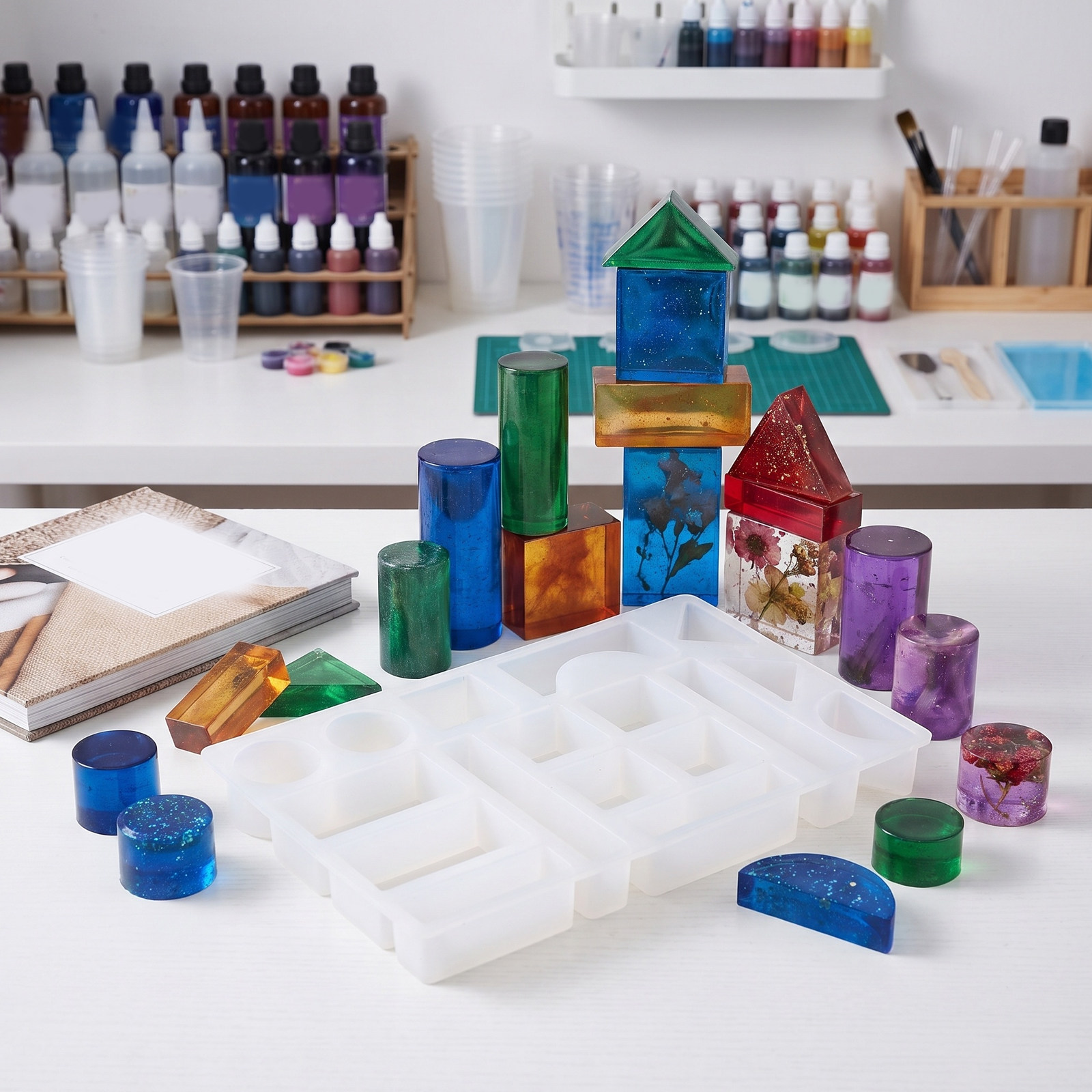 แม่พิมพ์อิฐสำหรับเรซินอีพ็อกซี - Resin Art Cube บทวิจารณ์และราคา