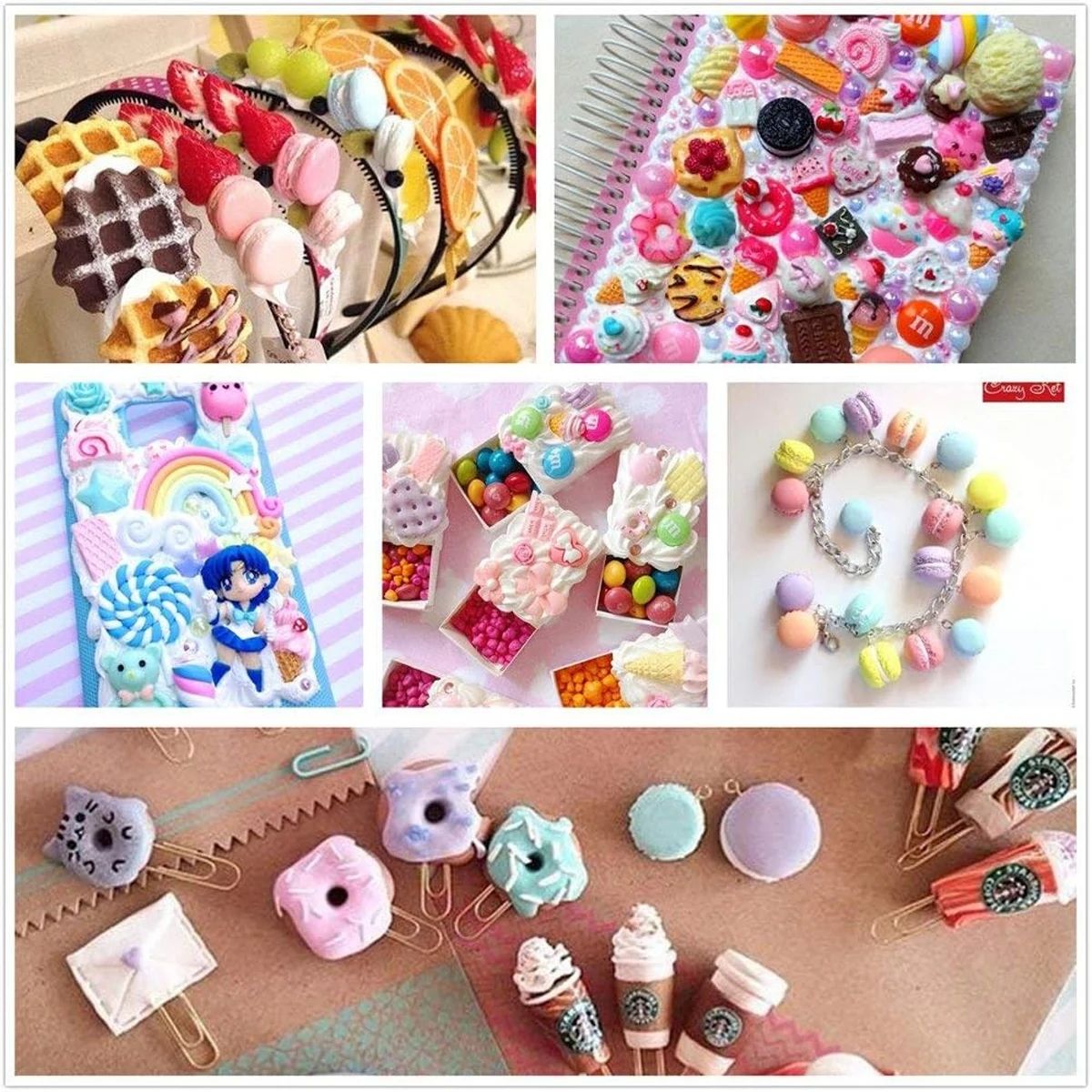 30pcs สุ่ม Candy Slime Charms  - Resin Art Calligraphy บทวิจารณ์และราคา
