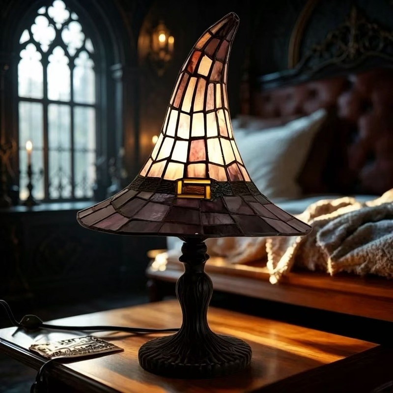 โคมไฟตั้งโต๊ะรูปหมวกแม่มดทำมือ - Resin Art Lamp บทวิจารณ์และราคา