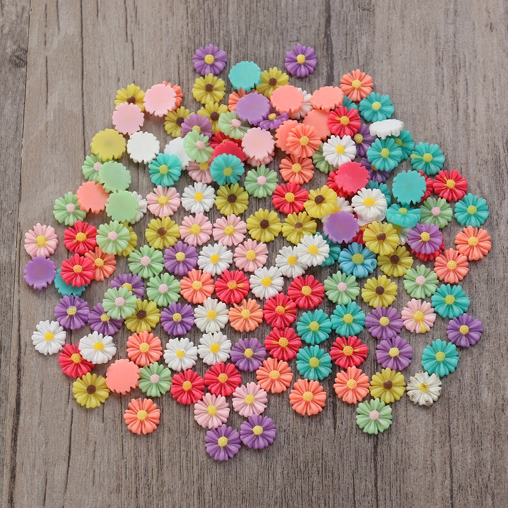 200 ชิ้น ดอกเดซี่เรซิ่นคาโบชอง - Resin Art Decor บทวิจารณ์และราคา