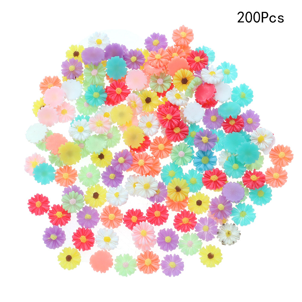 200 ชิ้น ดอกเดซี่เรซิ่นคาโบชอง - Resin Art Decor บทวิจารณ์และราคา