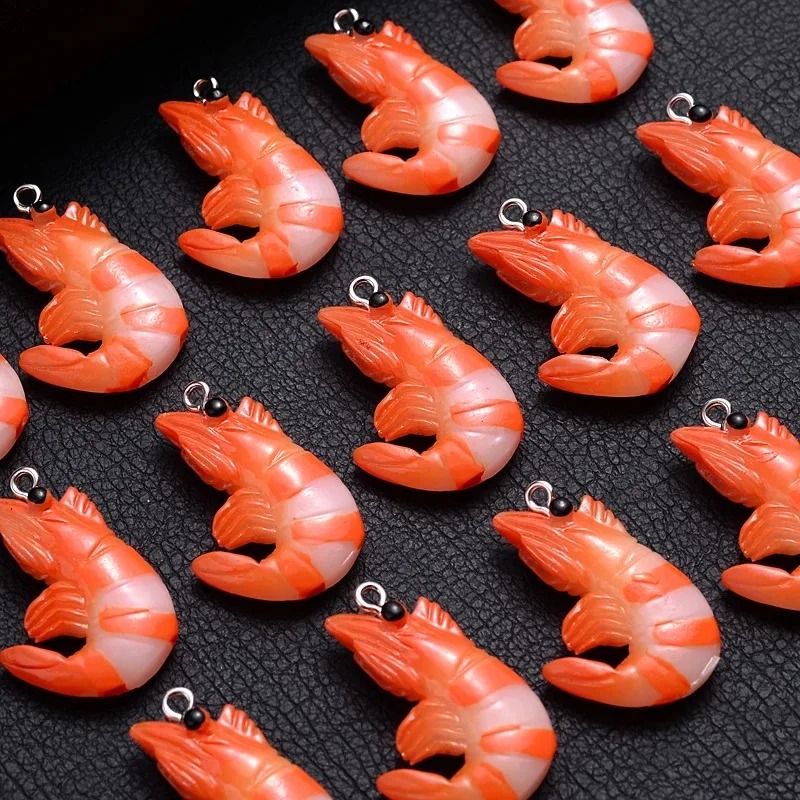 จี้รูปกุ้งก้ามกรามและกุ้งจำลอง - Resin Art Calligraphy บทวิจารณ์และราคา