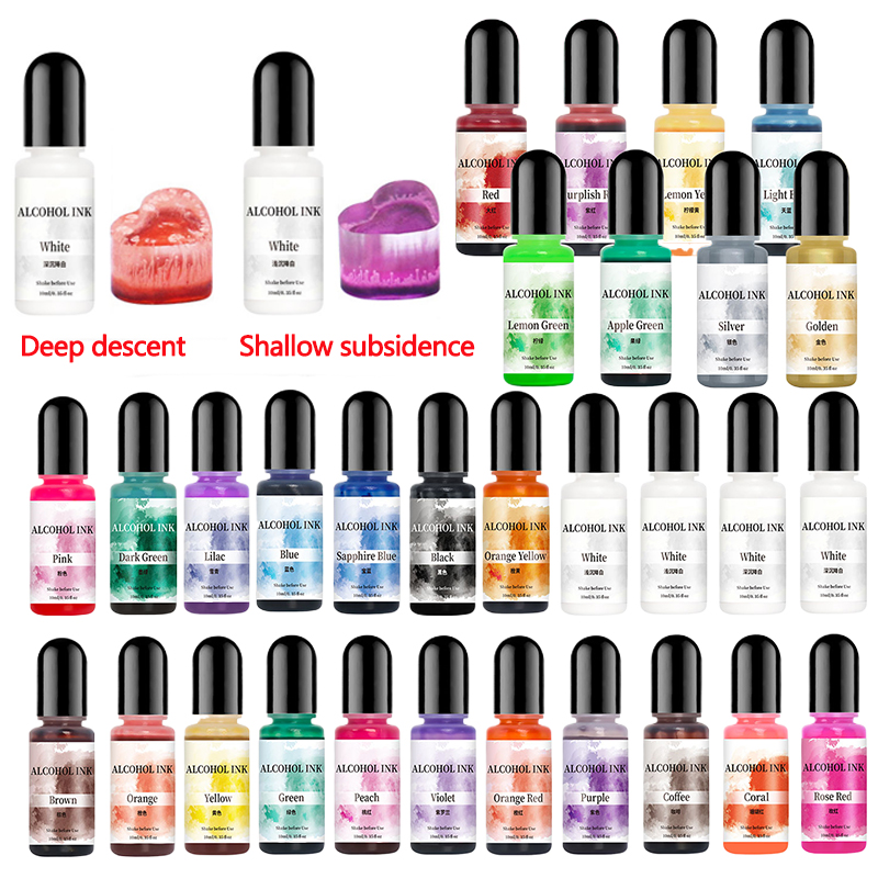 หมึกสีแอลกอฮอล์เหลวสำหรับอีพอก - Resin Pigment Alcohol Ink บทวิจารณ์และราคา