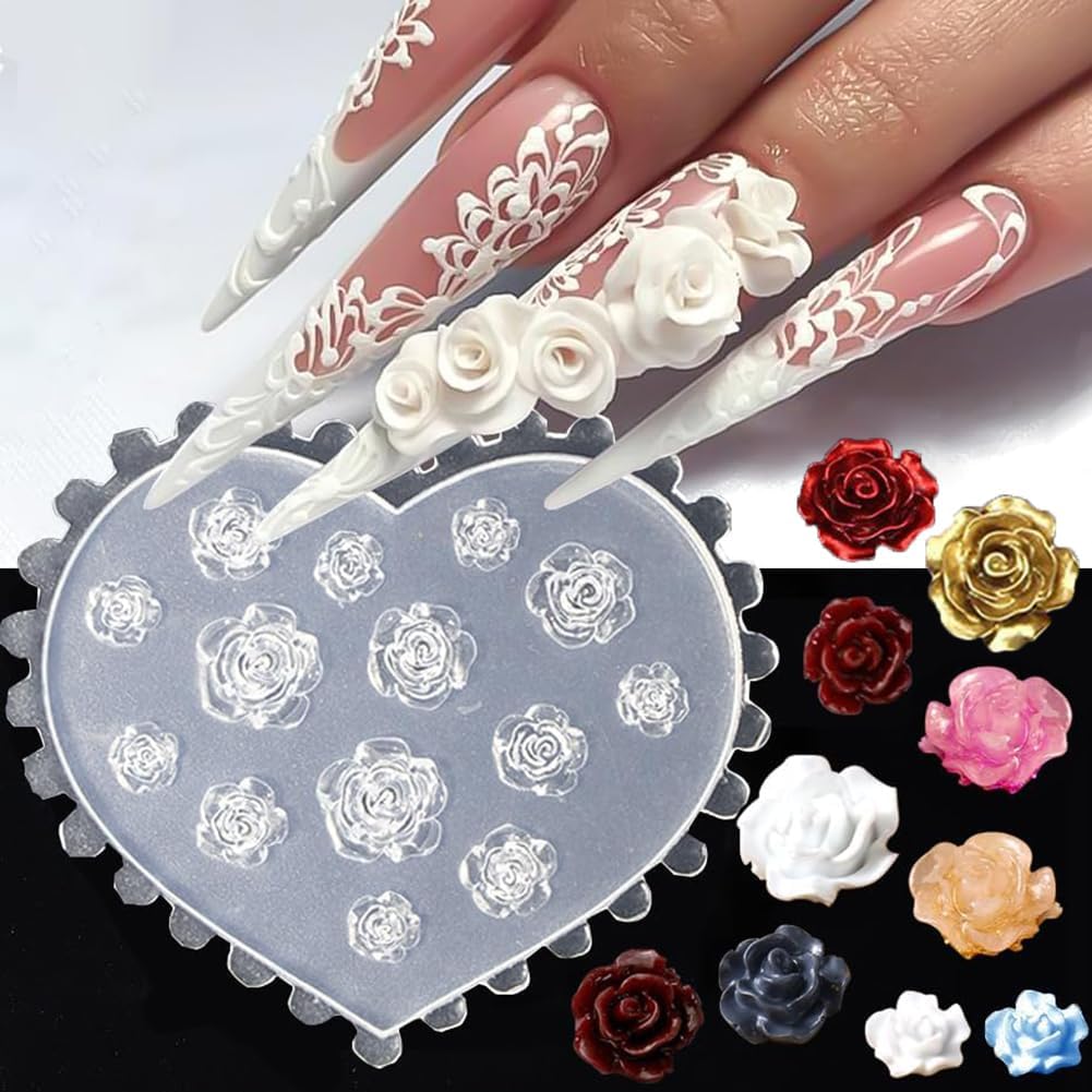 แม่พิมพ์เล็บลายดอกไม้ 3 มิติ ซ - Resin Art Rose บทวิจารณ์และราคา