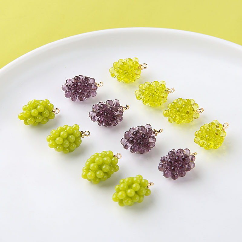 จี้เรซินรูปองุ่นน่ารัก 6 ชิ้น  - Resin Art Notes บทวิจารณ์และราคา