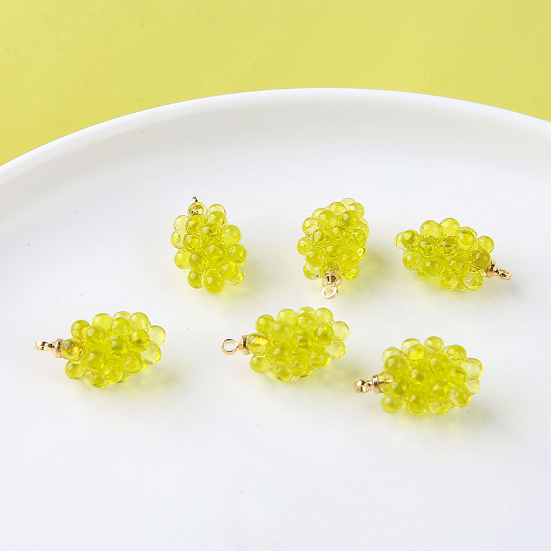 จี้เรซินรูปองุ่นน่ารัก 6 ชิ้น  - Resin Art Notes บทวิจารณ์และราคา
