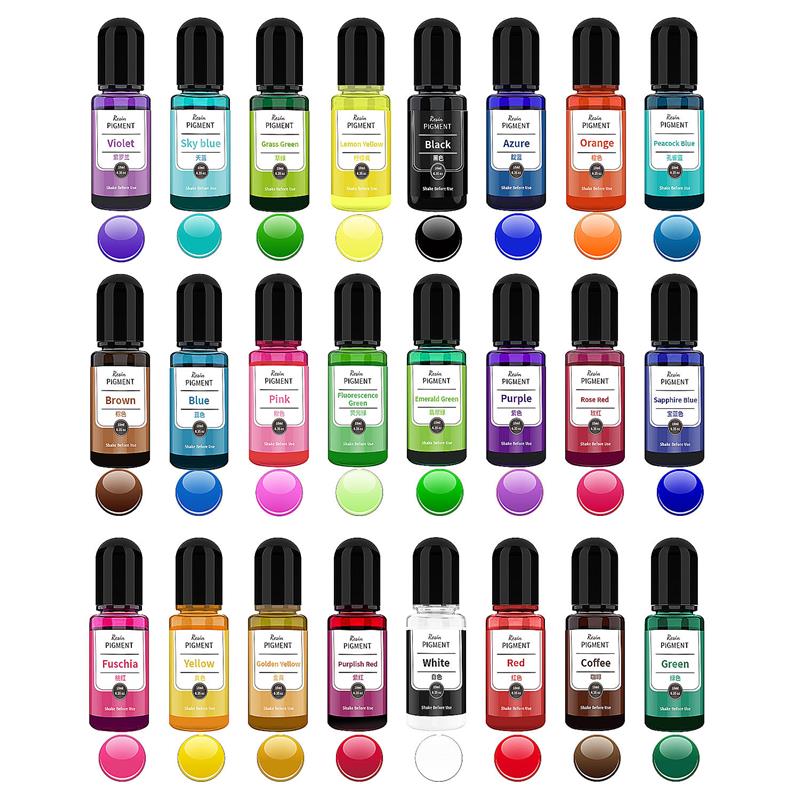 สีเรซิ่นอีพ็อกซี่ 24 สี ขนาด 1 - Resin Pigment Alcohol Ink บทวิจารณ์และราคา