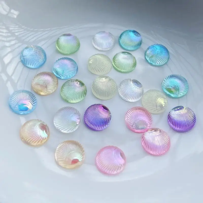 100 ชิ้น เปลือกหอยทรงกลม 3 มิต - Resin Art Earrings Design บทวิจารณ์และราคา