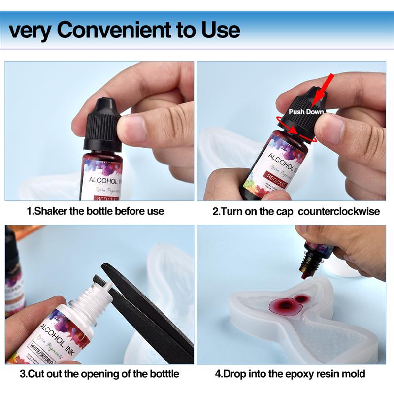 1ชุดอีพ็อกซี่เรซิ่น Pigment Ki - Resin Pigment Alcohol Ink บทวิจารณ์และราคา